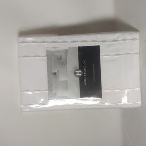 NEW Macy's Hotel Collection Sonnet WHITE embroidered Euro Pillow Sham